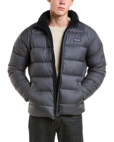 Patagonia Reversible Silent Down Jacket In Blue