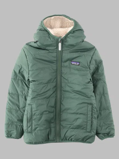 Patagonia Reversible Unisex Kids Ready Freddy Hoodie In Green