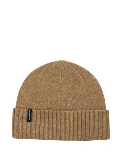 Patagonia Ribbed Beanie In Brown