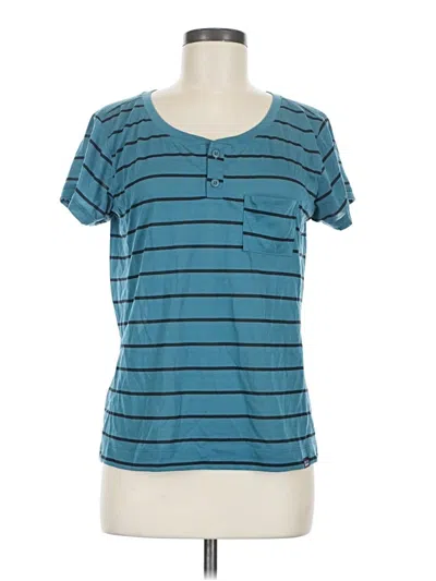 Pre-owned Patagonia Short Sleeve Henley Shirt In Teal