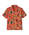 Patagonia Tidal Threads Fish-print Shirt In Orange