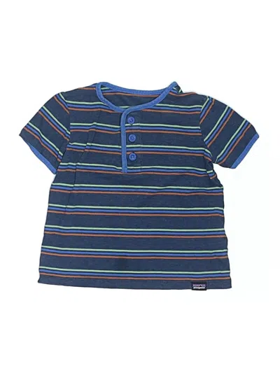 Pre-owned Patagonia Kids' Short Sleeve Top Blue Tops