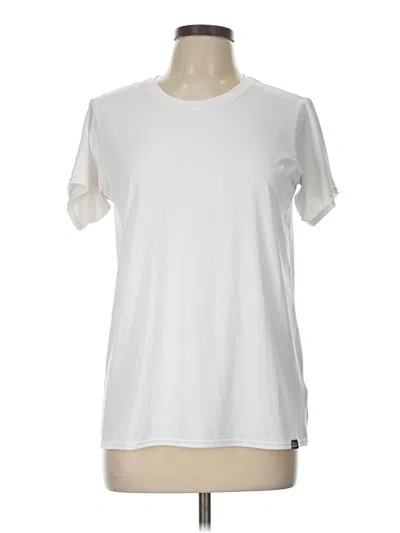 Pre-owned Patagonia Short Sleeve Top White Crew Neck Tops