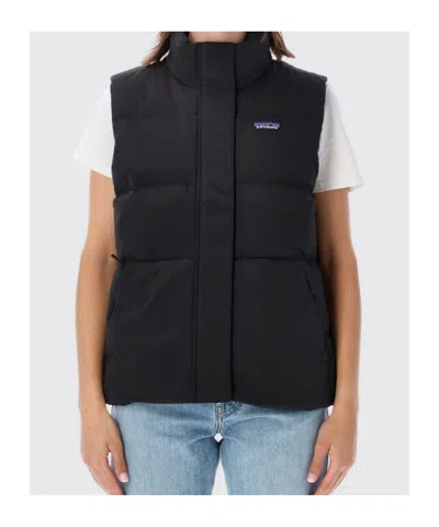 Patagonia Sisar High Collar Down Vest In Black