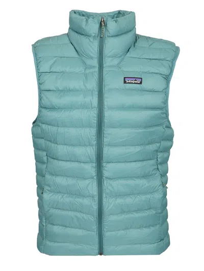 Patagonia Sleeveless Drawstring Down Jacket Jackets Light Blue