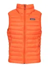 Patagonia Sleeveless Drawstring Down Jacket Coats Orange In Orange