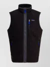 Patagonia Textured Fleece Vest With High Collar In Black