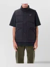 Patagonia Sleeveless Padded Vest High Collar In Black