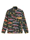 Patagonia Men S Lightweight Synchilla Snap-t Fleece Pullover Salmon Energy / Old Growth In Green