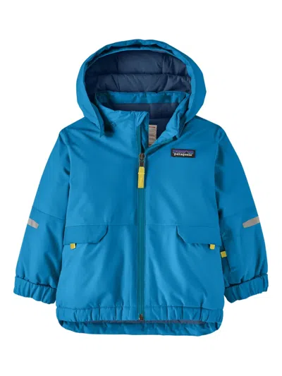 Patagonia Kids' Snow Pile Hooded-pocketed Jacket In Blue