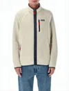 Patagonia Soft Fleece Jacket With Contrasting Trim In Multi
