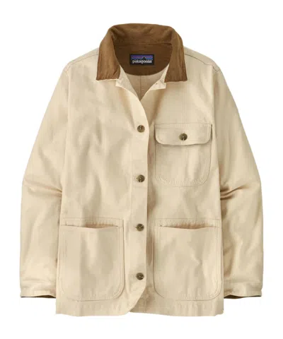 Patagonia Stand Up Button-front Jacket In Nude