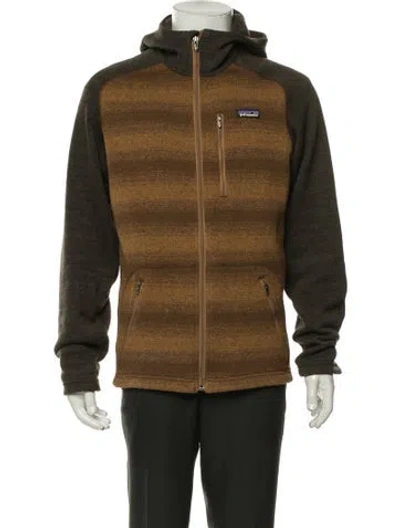 Pre-owned Patagonia Striped Jacket In Brown