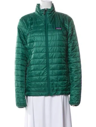 Pre-owned Patagonia Striped Jacket In Green