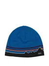 Patagonia Striped Logo-detail Beanie In Brown