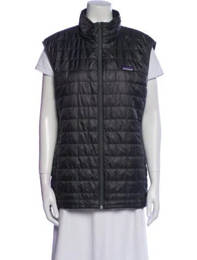 Pre-owned Patagonia Striped Vest In Gray