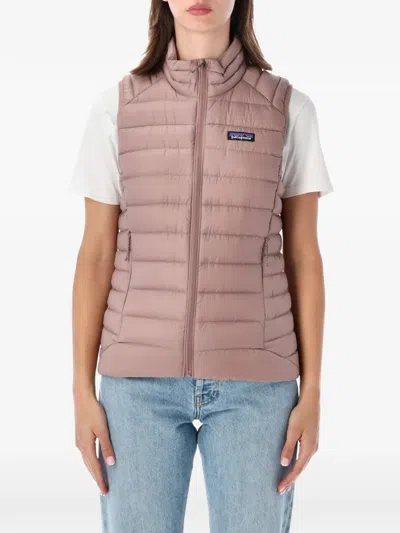 Patagonia Down Sweater Vest Lightweight Insulated Design In Pink