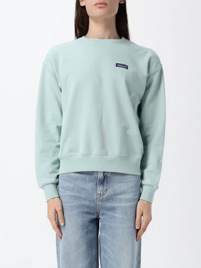 Patagonia Daily Crew Logo-patch Sweatshirt In Blue
