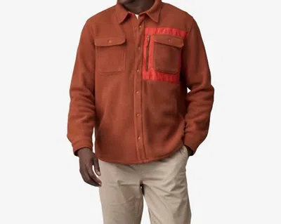Patagonia Synchilla Fleece Shirt Jacket In Burnished Red In Multi