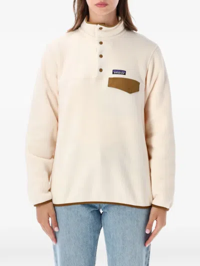 Patagonia Recycled Fleece Snap-button Pullover In Neutral