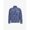 PATAGONIA PATAGONIA MEN'S NEW VISIONS: NEW NAVY SYNCHILLA SNAP-T GEOMETRIC-PATTERN RECYCLED-POLYESTER SWEATSHI