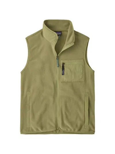 Patagonia Synchilla Zip Pocket Vest In Green