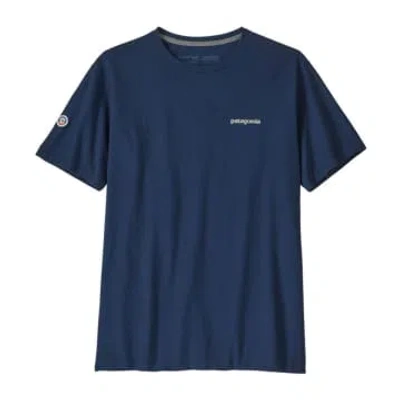 Patagonia T-shirt Fitz Roy Icon Responsibili Uomo Lagom Blue
