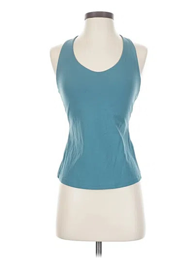 Pre-owned Patagonia Tank Top Teal Halter Neckline Tops In Blue