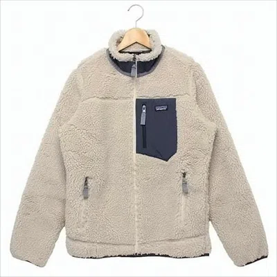 Patagonia Textured Fleece Jacket With Contrasting Chest Pocket In Neutral