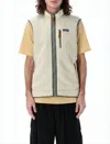 Patagonia Textured Fleece-like Vest With Zippered Pockets In Neutral