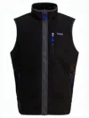 Patagonia Textured Fleece Vest With High Collar In Black