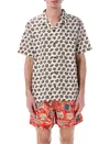 Patagonia Camp Shirt Threads Tidal In Coral White