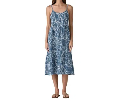 Patagonia Tidal Threads Dress In Bees And Flowers: Still Blue