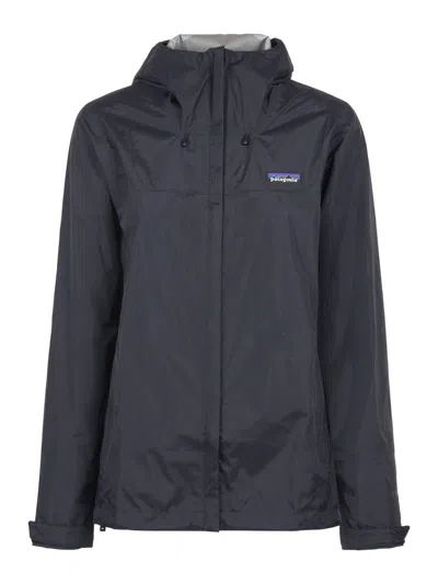 Patagonia Torrentshell 3l Logo Patch Rain Jacket In Blue