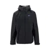 Patagonia Minimalist Grey Jacket With Adjustable Cuffs And Hood In Gray