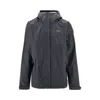 Patagonia Waterproof Black Recycled Nylon Jacket With Logo Patch And Stand-up Collar In Black