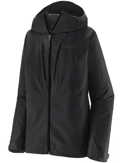 Patagonia Long Sleeve Hooded Casual Jacket In Black