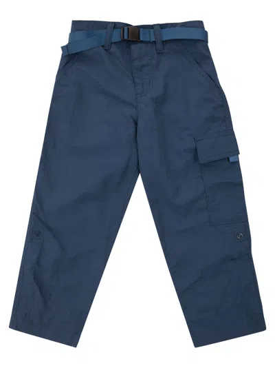 Patagonia Trousers With Side Pockets And Belt In Blue