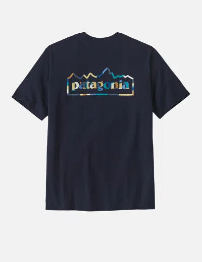Patagonia Unity Fitz Responsibili-tee T-shirt In Navy Blue