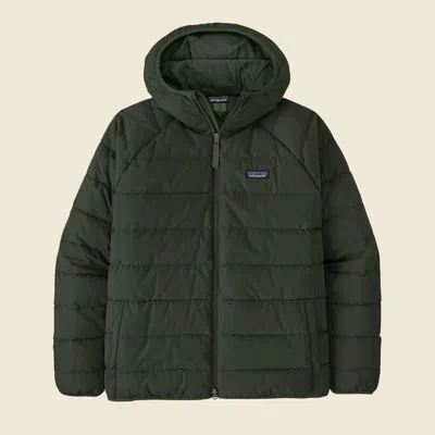 Patagonia Used Cotton Down Jacket In Old Growth Green