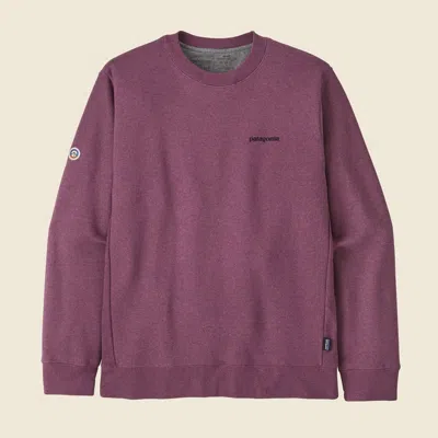 Patagonia Used Fitz Roy Icon Uprisal Crew Sweatshirt In Mystery Mauve In Brown