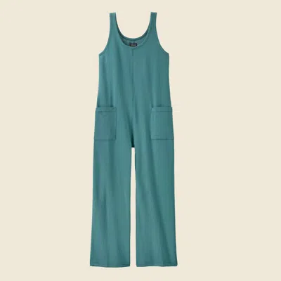 Patagonia Used Women's Ahnya Jumpsuit In Wetland Blue In Green