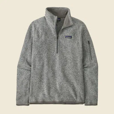 Patagonia Used Women's Better Sweater® 1/4-zip In Birch White In Gray