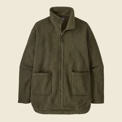 Patagonia Used Women's Better Sweater® Oversized Coat In Basin Green