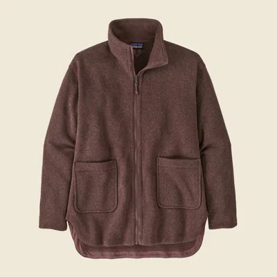 Patagonia Used Women's Better Sweater® Oversized Coat In Dulse Mauve In Burgundy