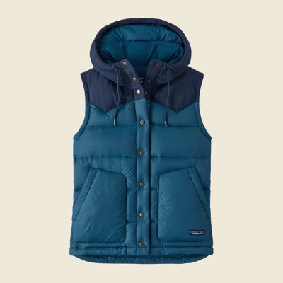 Patagonia Used Women's Bivy Hooded Vest In Lagom Blue