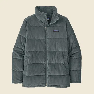 Patagonia Used Women's Cord Fjord Coat In Nouveau Green In Gray
