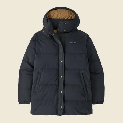 Patagonia Used Women's Cotton Down Parka In Pitch Blue