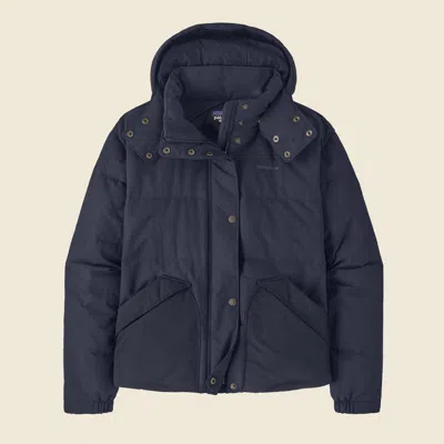 Patagonia Used Women's Downdrift Jacket In Sunken Blue In Multi