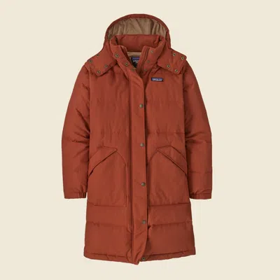 Patagonia Used Women's Downdrift Parka In Burnished Red In Brown